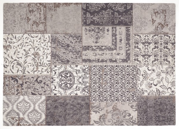 Vintage-Orient-Teppich PATCHWORK, grau